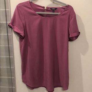 Express rolled sleeve blouse size L
